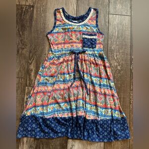 Girl’s size 7 Jona Michelle multicolored SunDress
